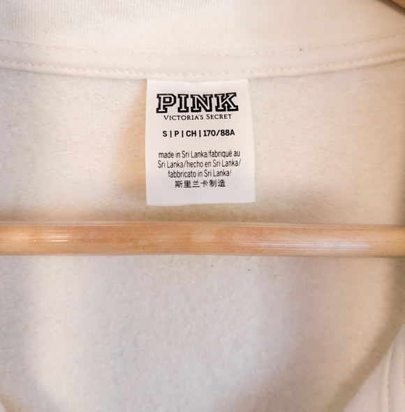 VS Pink Cream Jacket Fleece Lined - Picture 2 of 4